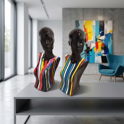 Abstrakt Skulptur Fraenbüste 58 cm Stil Statuen Skulpturen Figuren Wunnzëmmer