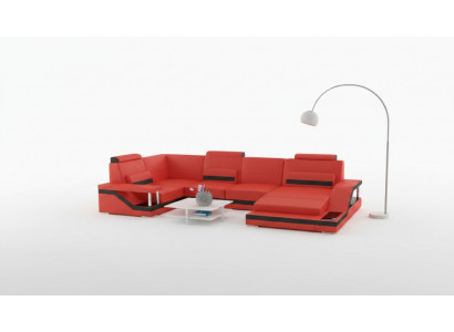 Wunnlandschaft Canapé Eck Ecksofa Garnitur Textil Stoff Lieder Canapéen Canapé mat USB