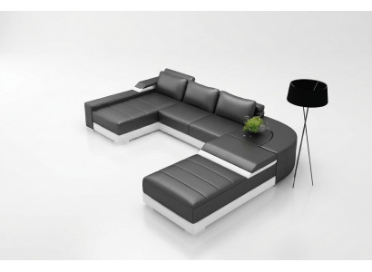 Ecksofa Eck Sofa mat USB Polster Lieder Garnitur Wunnlandschaft Leie Bellenberg