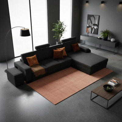 Exklusiv Ledercouch am Eckstil Stilvollen Design fir zeitlos Eleganz
