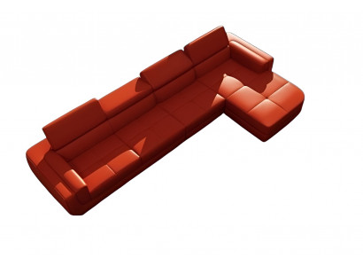 Eckcouch Ledercouch + USB Wohnlandschaft L-Form Couch Polstersëtz Eck Tettau Rout