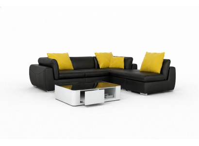 Ledercouch mat USB Wunnlandschaft Eckcouch Eckgarnitur Design Modern Couch F3014