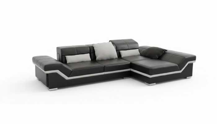 Lieder-Canapé Eckcanapé mat USB Canapé Garnitur Couch Wohnlandschaft Polster Canapé Nei