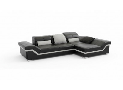 Lieder-Canapé Eckcanapé mat USB Canapé Garnitur Couch Wohnlandschaft Polster Canapé Nei