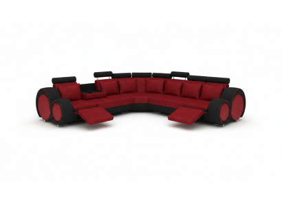 Textil Sofa USB Designer Sofas Canapé Eckgarnitur Eckcouch Polster Wunnlandschaft
