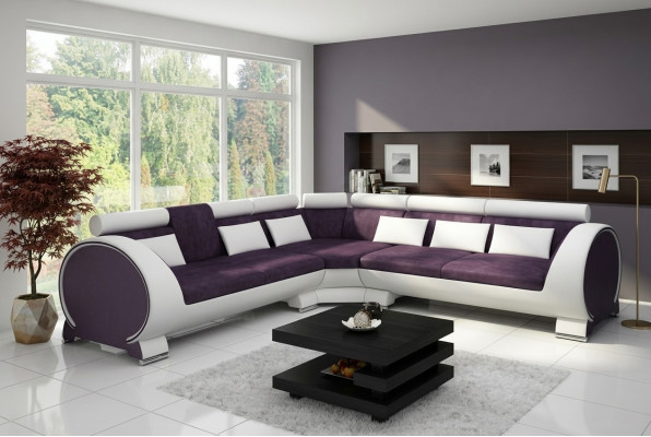 Ecksofa VIGO "LT01" Eckcanapé Canapé USB Ecksuite Liederkanapé Lieder Textil Stoff
