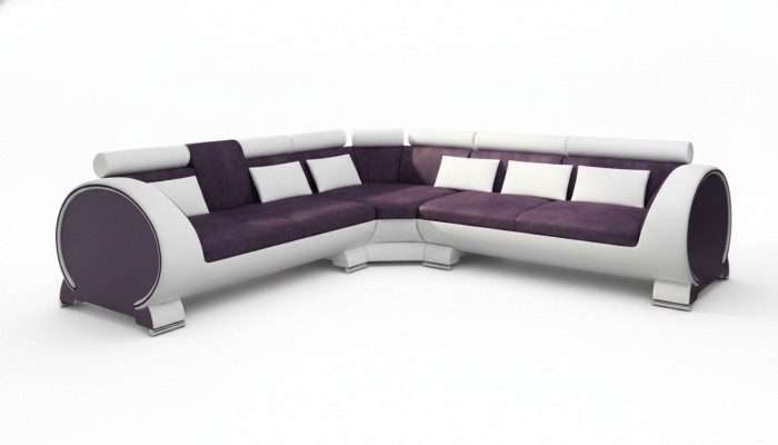 Ecksofa VIGO "LT01" Eckcanapé Canapé USB Ecksuite Liederkanapé Lieder Textil Stoff