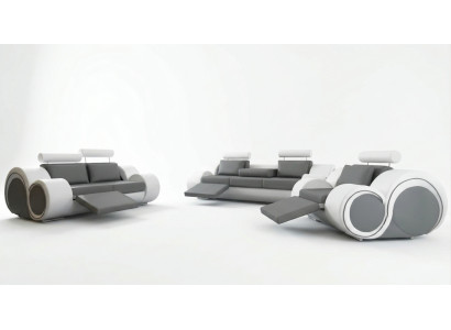 Lieder Sofa Sofagarnitur 321 Sitz USB Canapé-Garnitur Polsterung-Garnitur BERLIN Canapé