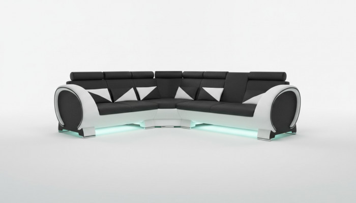Designer Ecksofa Wunnderlag Sofa + USB Polster Garnitur Lounge Sofas Canapéen