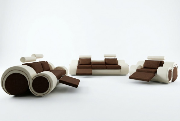 Designer Sofa-Garnitur 3+2+1 mat USB Polster Sofa Garnituren Brong Couch Set