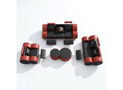 Lieder Canapé 3+2+1 Sëtzer mat USB Relax Canapé Sofagarniture Polestergarniture MADRID