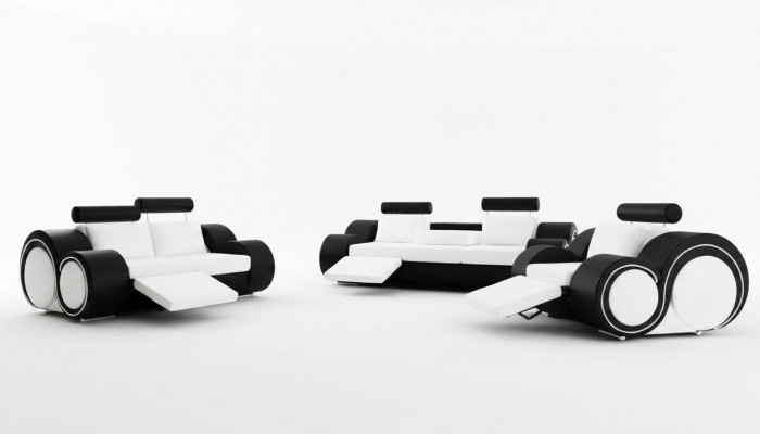 Sofagassett + USB Këssen 3+2+1 Sofa Garnitur Designer Lounge Relax Këssel Set