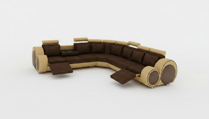 Textilsofa +USB, Designer-Ecksofa Wunnlandschaft Eck Nei Garnitur Lieder