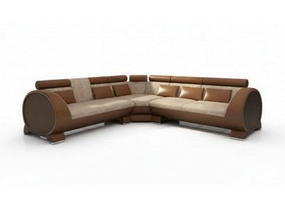 Ecksofa VIGO Sofa + USB Eckgarnitur Ledersofa Lieder Textil Stoff LT01 Eckcouch