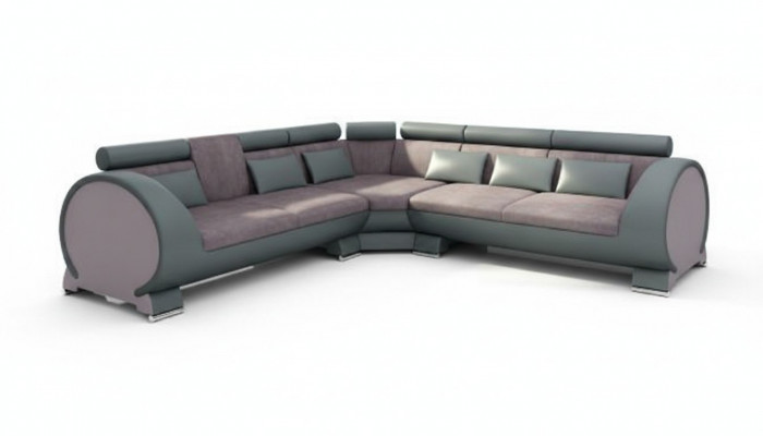 Ecksofa VIGO "LT01" Eckeckcouch + USB, Sofa Eckeckgarnitur Ledersofa Lieder Textil Stoff