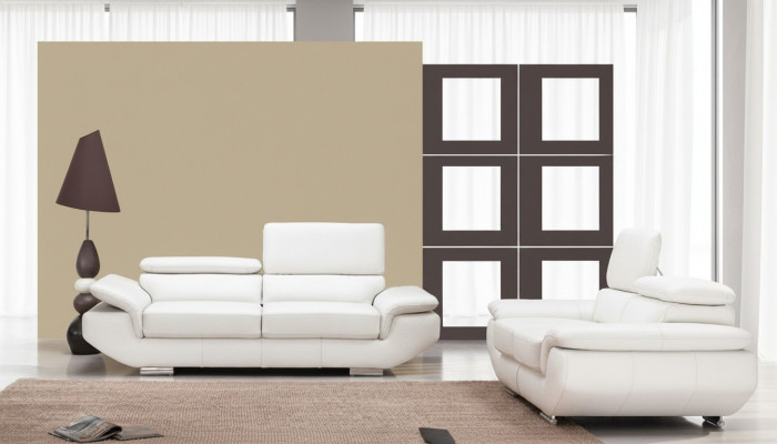 Sofagarnitur mat USB Polster Sofa Sëtz Lieder Garnitur 3+2 Sëtzer Weilrod "Wäiss"