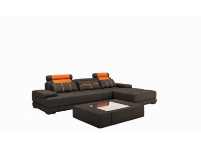 Ledersofa Ecksofa Sofa mat USB Polster Eck Designer Sofas Couchen Nei Paräis S/O