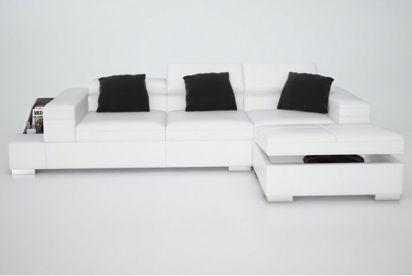 Liederkanapee Sofa mat USB Wunnlandschaft Ecksofa Ecke Garnitur Design Modern K5006D