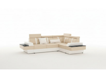Designer Luxus-Ecksofa, nei Couch, Polstersofa, Ledersofa + USB, Garnitur