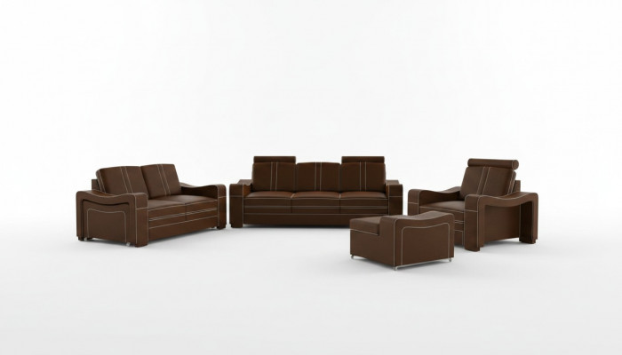 LEDERSOFA Moossfabrikatioun SOFA SOF 3+2+1 USB CANAPÉIE GARNITUR POLSTERGARNITUR Nei