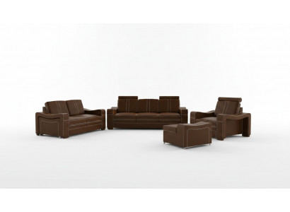 LEDERSOFA Moossfabrikatioun SOFA SOF 3+2+1 USB CANAPÉIE GARNITUR POLSTERGARNITUR Nei