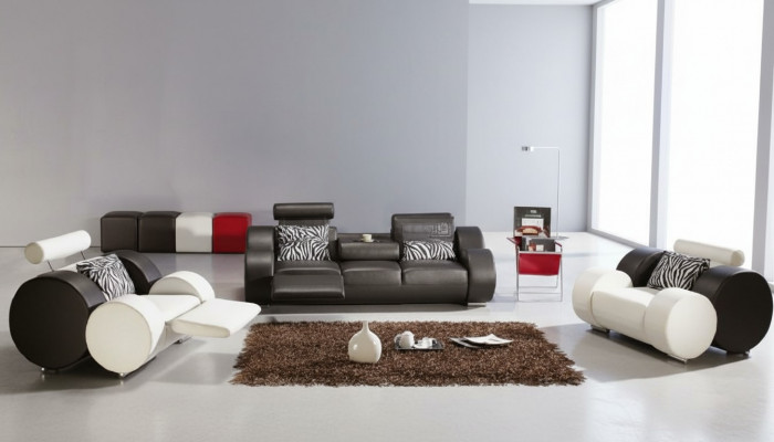 LIEDERSOFAG LIEDERCOUCH 3+2+1 mat USB POLSTERGARNITUR DESIGNER SOFA NEI GARNITUR
