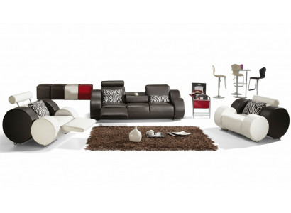 LIEDERSOFAG LIEDERCOUCH 3+2+1 mat USB POLSTERGARNITUR DESIGNER SOFA NEI GARNITUR