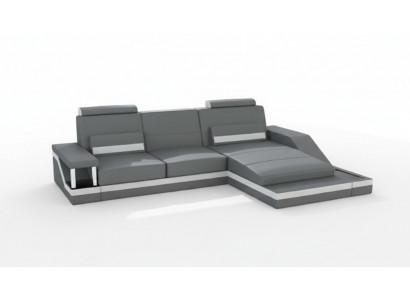 Ecksofa Garnitur Lieder Textil Stoff Wohnlandschaft Sofa USB Nei Moosmaacherstellung