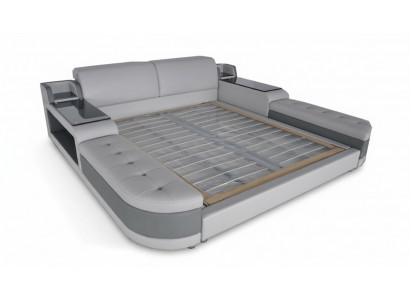 Luxus Design Bett + USB Polsterung Hotel Modern Better Lieder 140/160/180/200