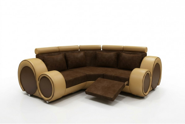 STOFFSOFA WOHNLANDSCHAFT CANAPÉ RELAXFUNKTIOUN COUCH ECKCANAPÉ Moossteschung USB