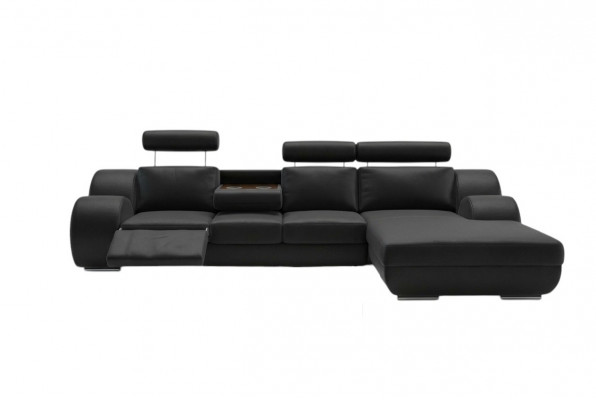 Design Garnitur Wunnlandschaft Eckcouch Couch Sofa Polster Moossfabrikatioun USB