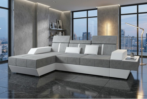 Stoffcouch Eckcouch Textil Stoff Wunnlandschaft Polster Nei Textilcouch Couch + USB