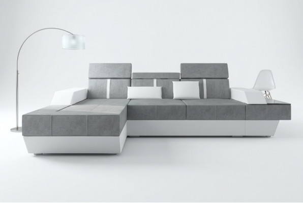 Stoffcouch Eckcouch Textil Stoff Wunnlandschaft Polster Nei Textilcouch Couch + USB