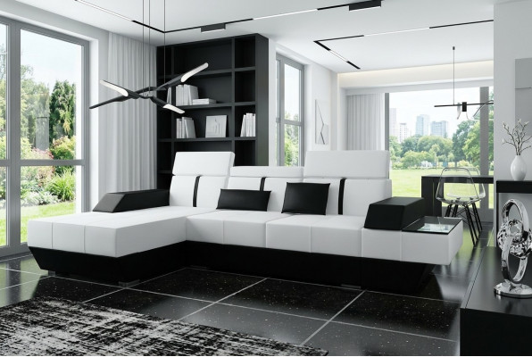 Liederdivan mat USB Sofa Ecksofa Eckcouch Liederkanapee Polster Eck Massanfertigung