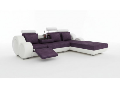 Textilsofa Stoffsofa Wunnlandschaft Couchgarnitur Ecksofa Moossfabrikatioun USB