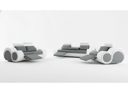 Canapé Polster 3+2 Sëtz mat USB Canapé Ledersofa Massanfertigung Canapé Garnitur Nei