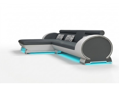 Liederkanapé Ecke-Sofa Sofa Garnitur Designer Canapé Barfunktion Sofa mat USB Polster