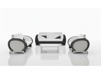 LEDERSOFA mat USB DESIGNERSOFA GARNITUR 3+1 COUCH POLSTERGARNITUR POLSTERSOFA