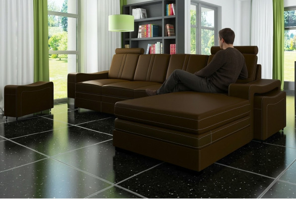 LEDERSOFA WUNNLANDSCHAFT ECKSOFA NEI GARNITUR SOFA XXL LEDERCOUCH mat USB FRANCO