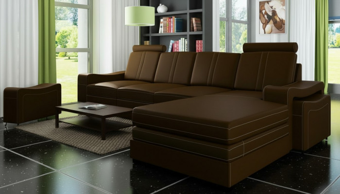 LEDERSOFA WUNNLANDSCHAFT ECKSOFA NEI GARNITUR SOFA XXL LEDERCOUCH mat USB FRANCO