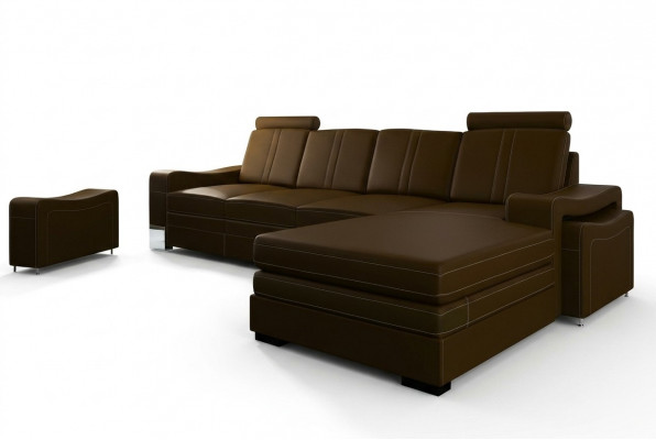 LEDERSOFA WUNNLANDSCHAFT ECKSOFA NEI GARNITUR SOFA XXL LEDERCOUCH mat USB FRANCO