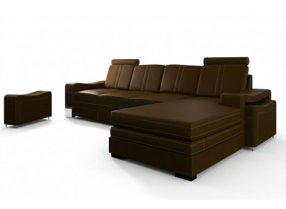 LEDERSOFA WUNNLANDSCHAFT ECKSOFA NEI GARNITUR SOFA XXL LEDERCOUCH mat USB FRANCO
