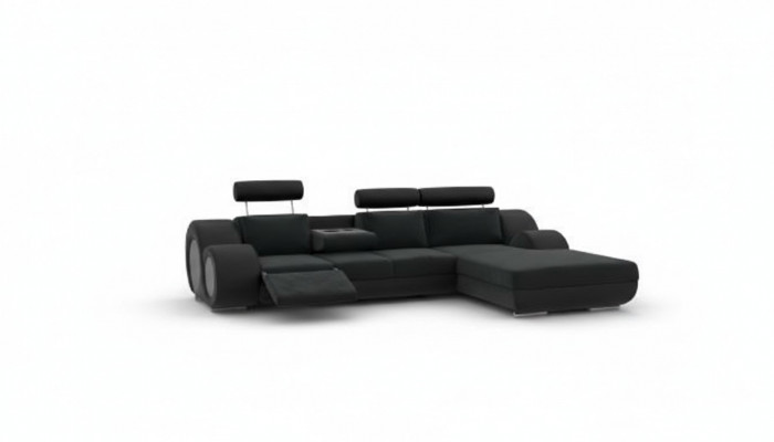 Designer Canapé Sofa Polstersofa Liederkanapé +USB Neie Garnitur Wunnlandschaft Eckcanapé