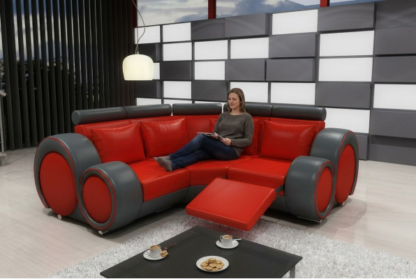 LÉDERSOFA WOHNLANDSCHAFT CANAPÉ DESIGN ECKSOFA BERLIN SOFA GARNITUR mat USB