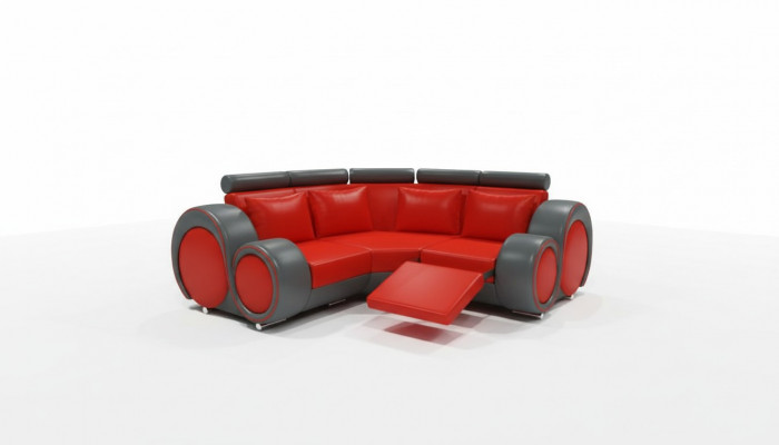 LÉDERSOFA WOHNLANDSCHAFT CANAPÉ DESIGN ECKSOFA BERLIN SOFA GARNITUR mat USB