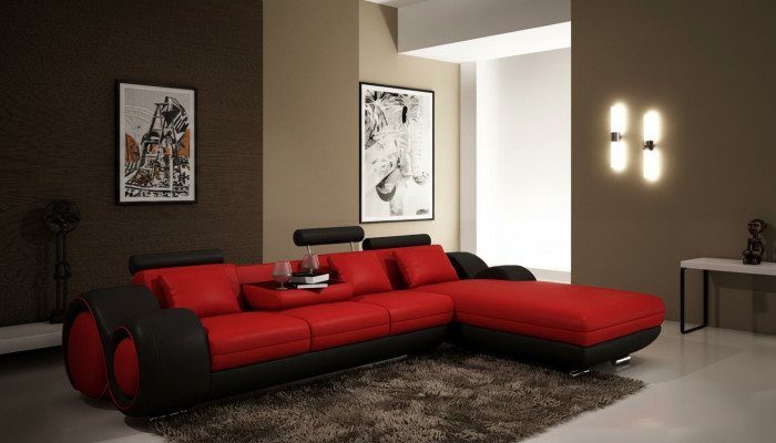 Patentéiert Design Ecksofa + USB, Polster Lieder Eck BERLIN Wunnlandschaft