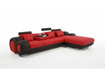 Patentéiert Design Ecksofa + USB, Polster Lieder Eck BERLIN Wunnlandschaft