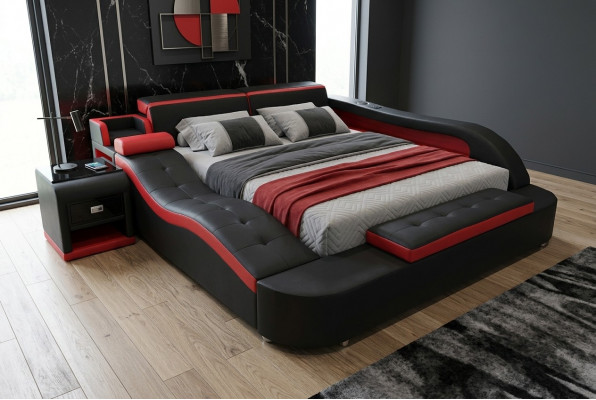 Duebel Luxus Liederbett +USB Polster Better Modern Hotel Multifunktioun