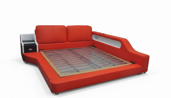Doppel Luxus Design Liederbett Gepolstert Better mat USB Hotel Multifunktion.