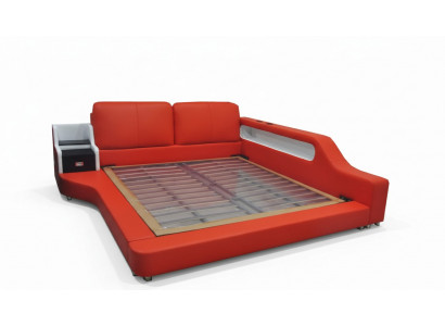 Doppel Luxus Design Liederbett Gepolstert Better mat USB Hotel Multifunktion.